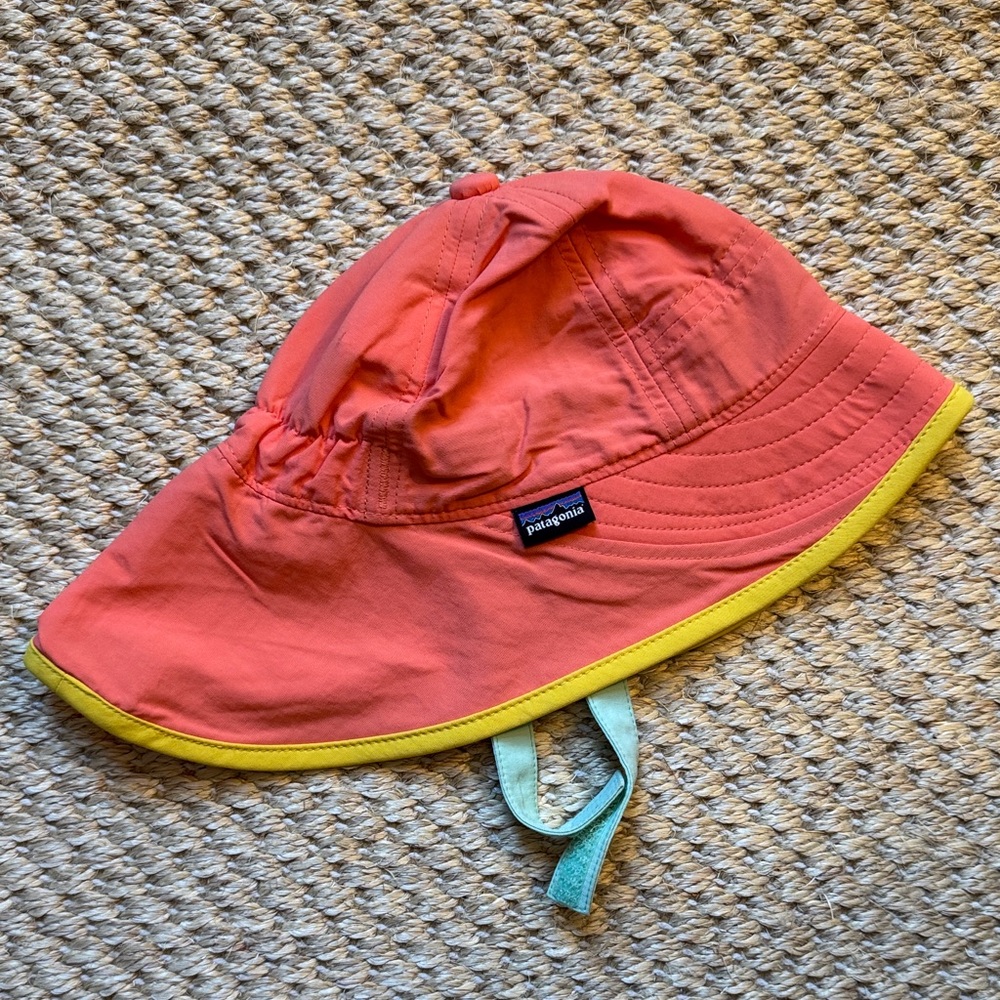 Patagonia Bright Coral Hat with Yellow Edge